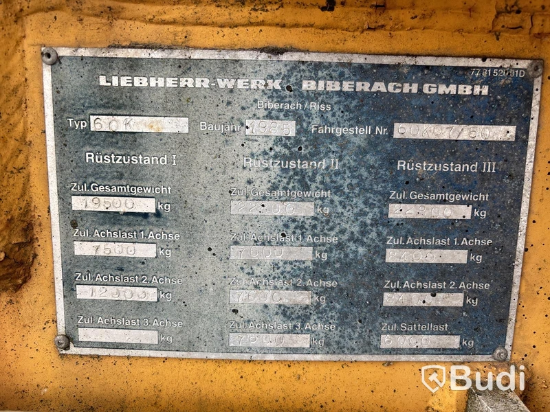 Tornkran Liebherr 60K