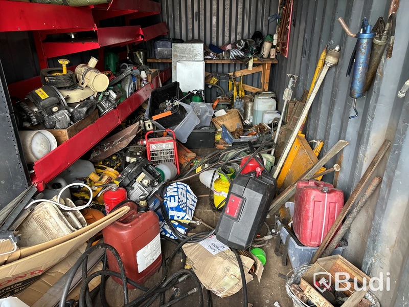 20 fots container med järnvägsutrustning & tillbehör