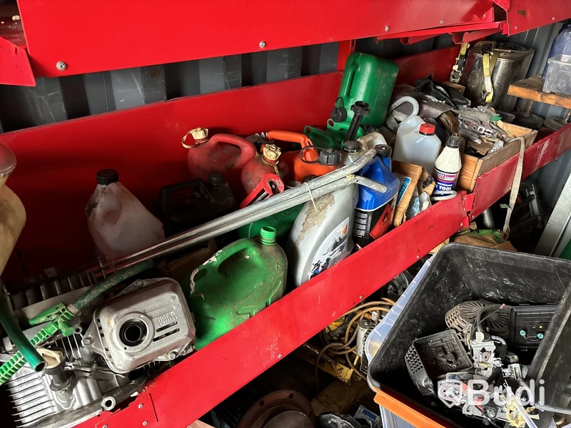 20 fots container med järnvägsutrustning & tillbehör