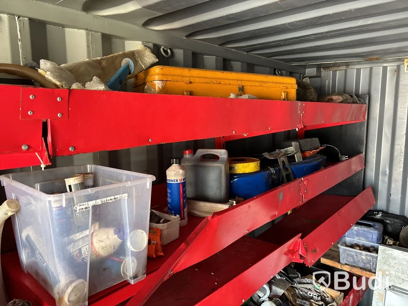 20 fots container med järnvägsutrustning & tillbehör