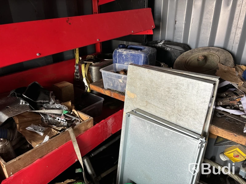20 fots container med järnvägsutrustning & tillbehör
