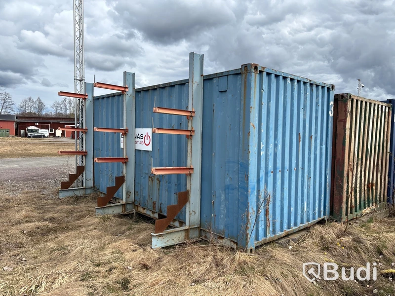 20 fots container med järnvägsutrustning & tillbehör