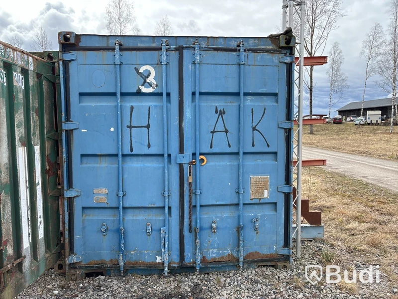 20 fots container med järnvägsutrustning & tillbehör