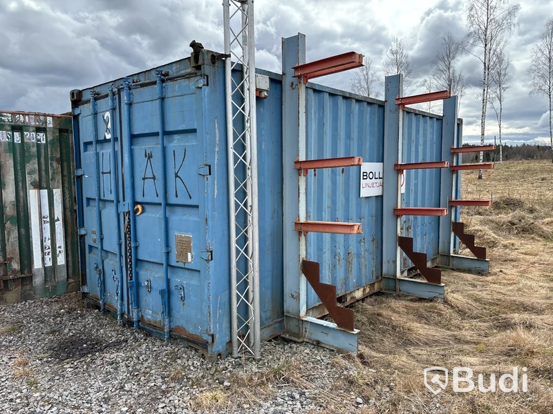 20 fots container med järnvägsutrustning & tillbehör
