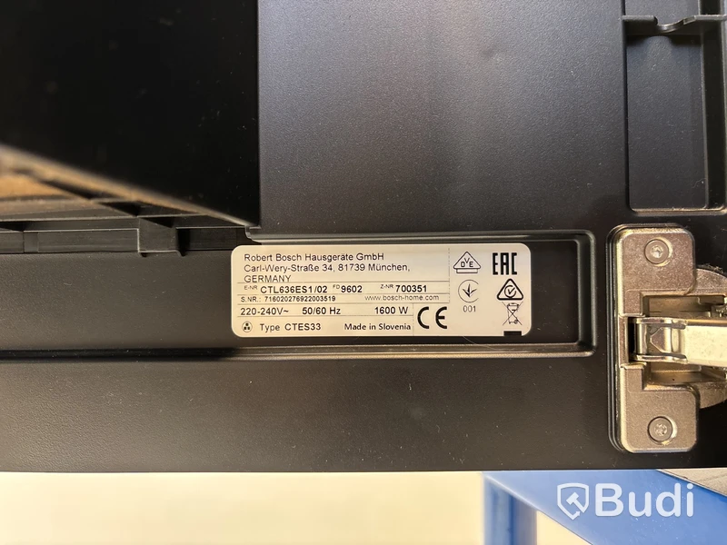 Kaffemaskin Bosch CTL636EB6, inbyggd