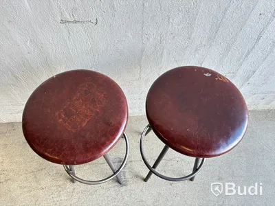 2 st. Barstolar med lädersits, Jonas Bohlin