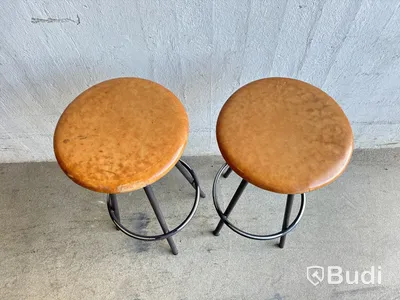 2 st. Barstolar med lädersits, Jonas Bohlin