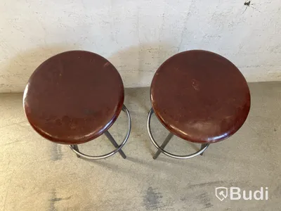 2 st. Barstolar med lädersits, Jonas Bohlin