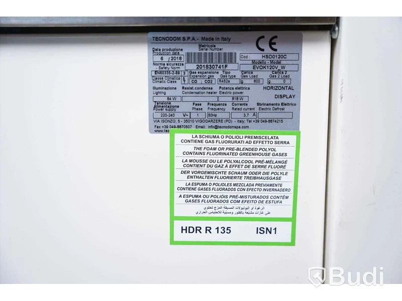 Konditorimonter - Tecnodom EVOK 120V-W
