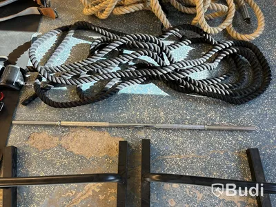 Battlerope, pilatesbollar, skivstång & redskap
