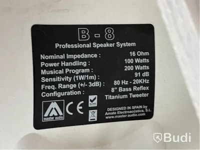 6 st högtalare Master Audio B-8