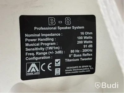 4 st högtalare Master Audio B-8