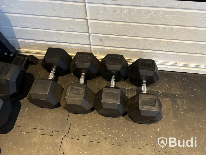 Hantelställ med hantlar 4-50 kg