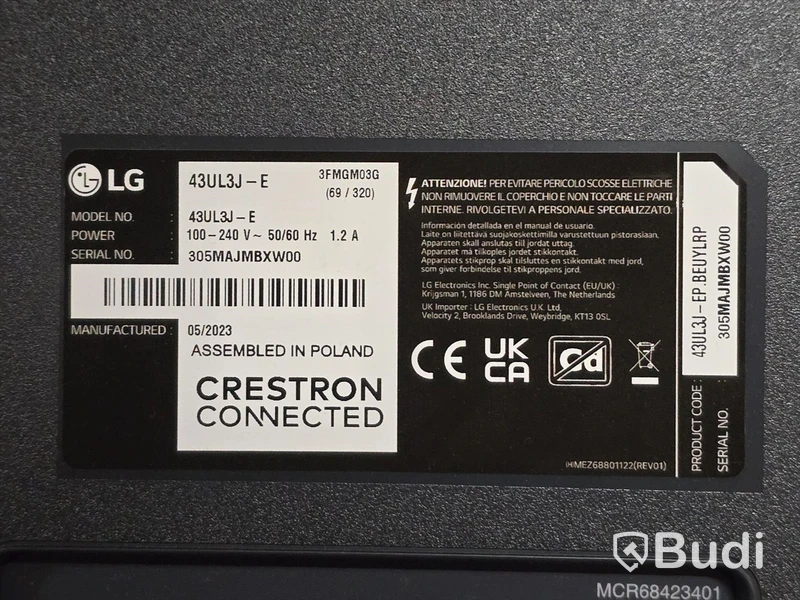 LG 43UL3J-E  | 43" TV/Bildskärm