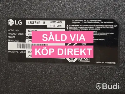 LG 43SE3KE-B | 43" TV/Bildskärm- SÅLD