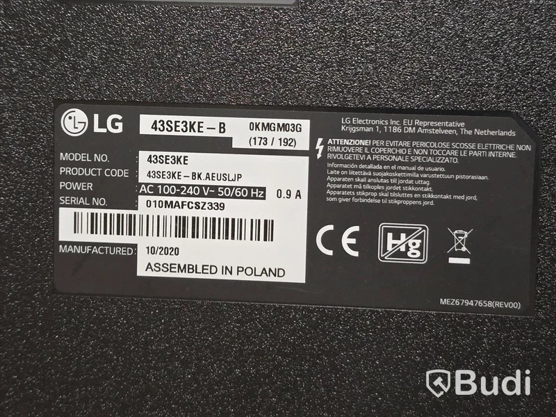 LG 43SE3KE-B | 43" TV/Bildskärm