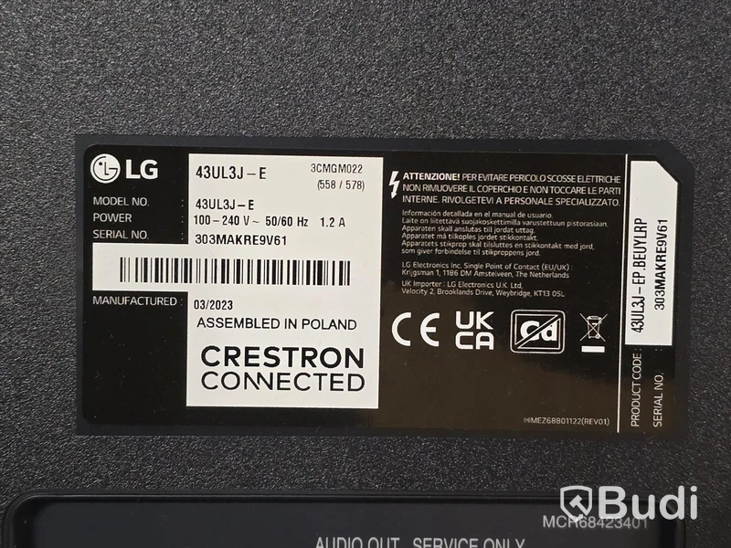 LG 43UL3J-E  | 43" TV/Bildskärm