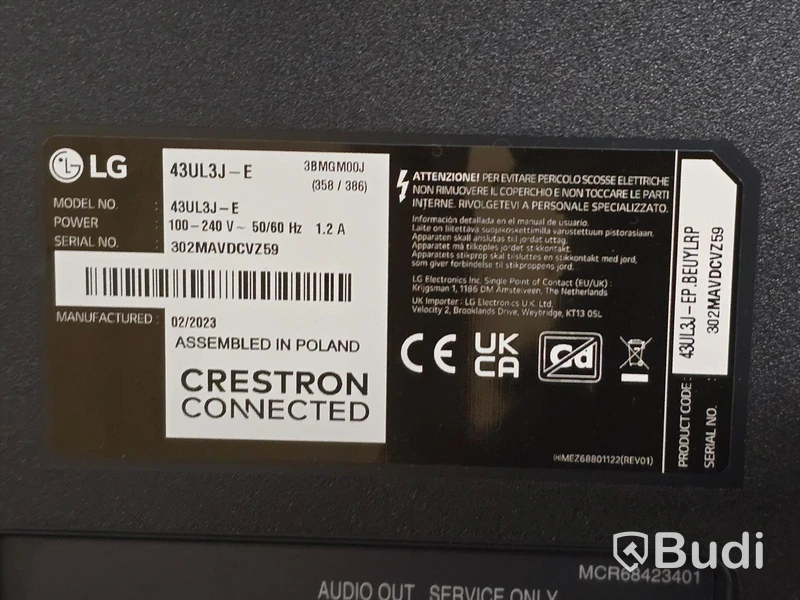 LG 43UL3J-E  | 43" TV/Bildskärm