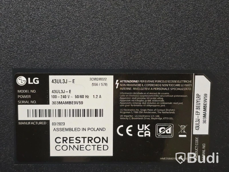 LG 43UL3J-E  | 43" TV/Bildskärm