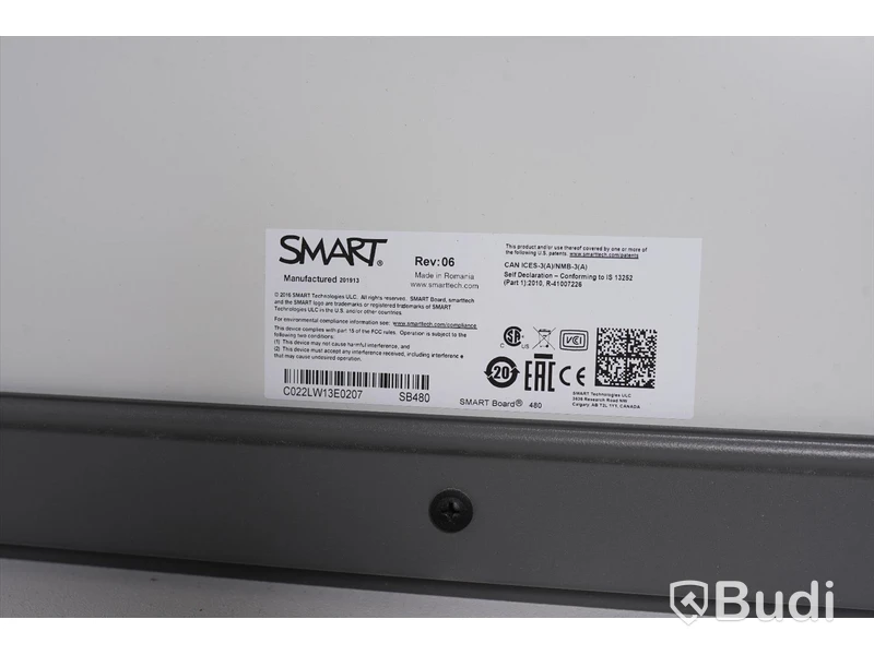 Interaktiv whiteboard - Smart Board 480, SMART, inkl. tillbehör (se bild). 161×128×13 cm