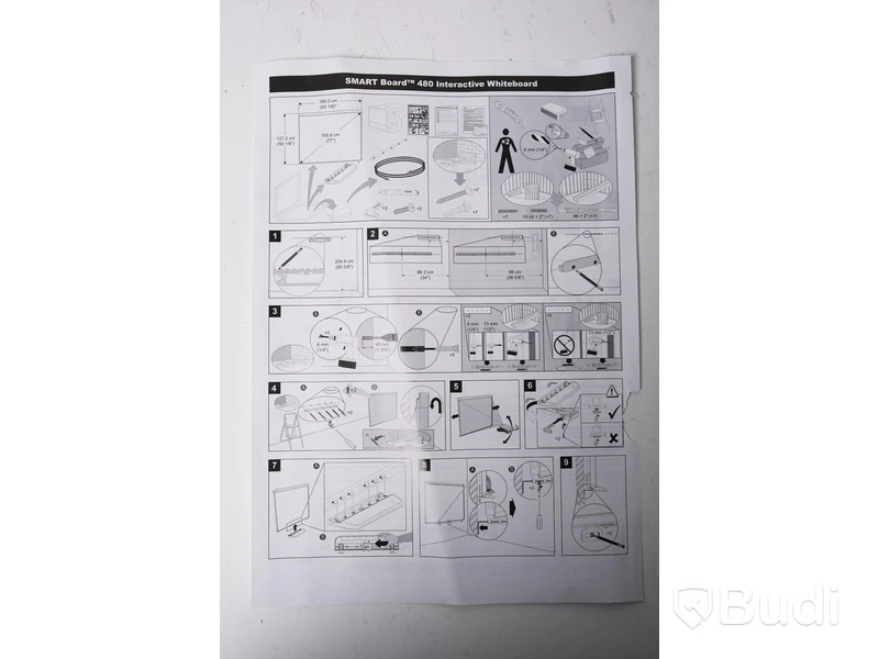 Interaktiv whiteboard - Smart Board 480, SMART, inkl. tillbehör (se bild). 161×128×13 cm
