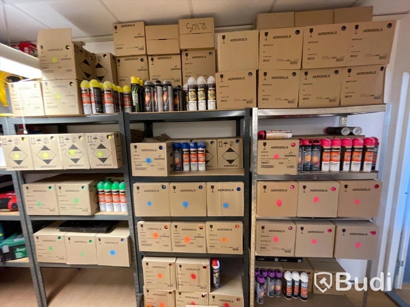Parti med diverse sprayfärg Areolos