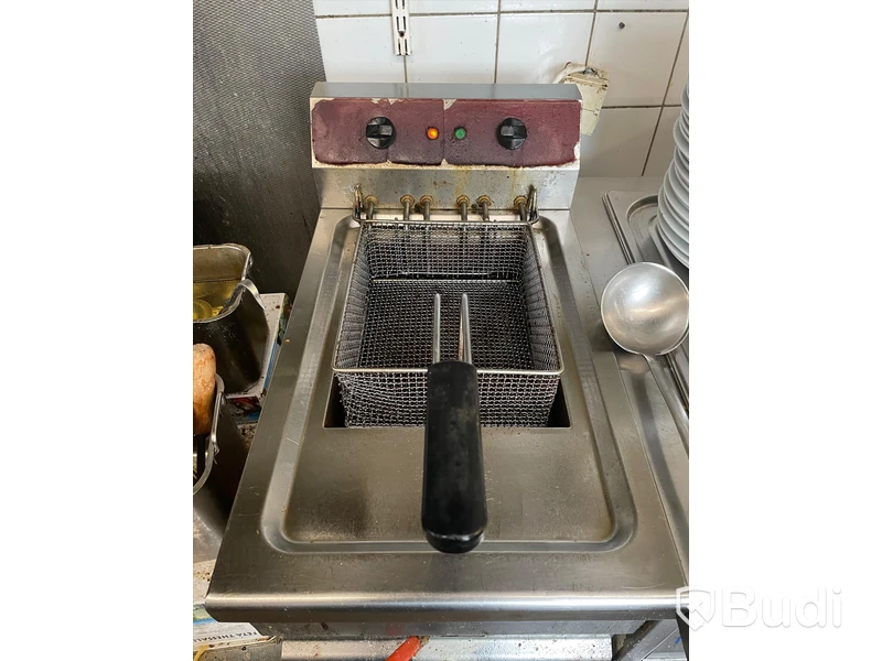 Fritös med rostfri bänk