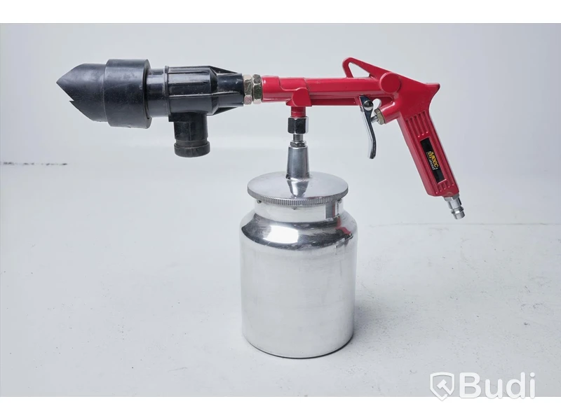 Diverse tryckluftverktyg med slang - punktsandbläster meec toolsl, AmPro air imapct wrench