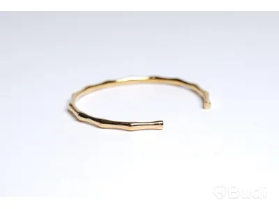 Armband - guldpläterat, strl. S, Bambou Bangle, Skultuna. Ny.