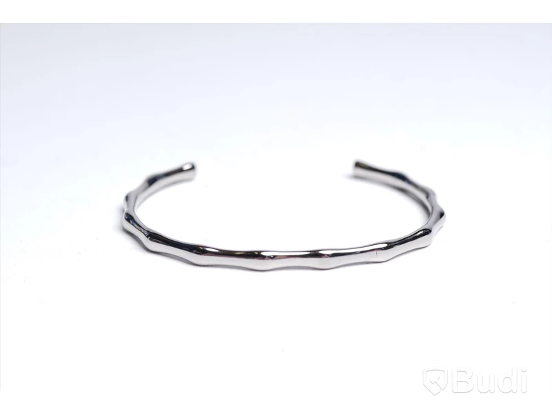 Armband - polerat stål, strl. M, Bambou Bangle, Skultuna. Ny.