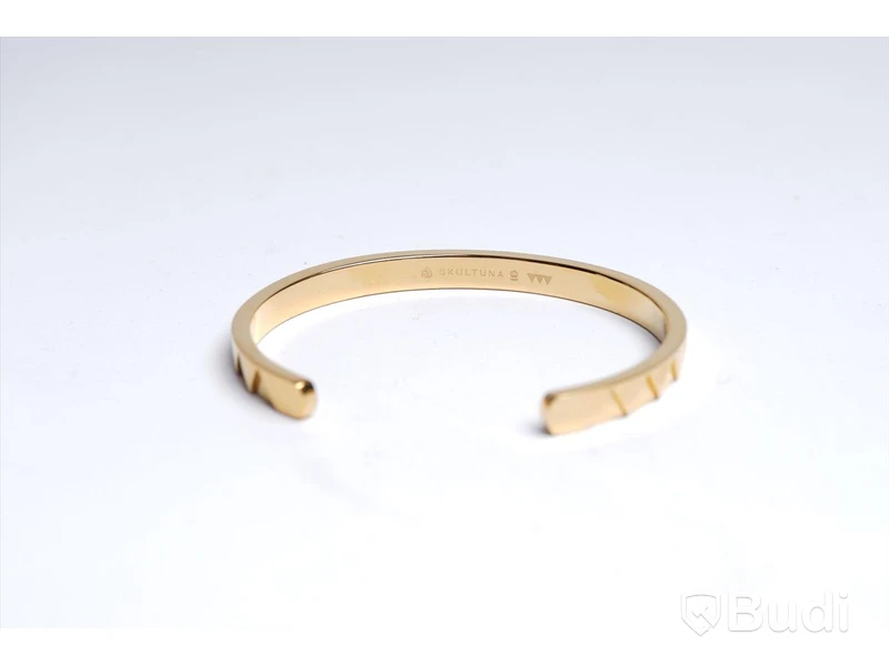 Armband - guldpläterat, strl. M, GTG Cuff, Skultuna. Ny.