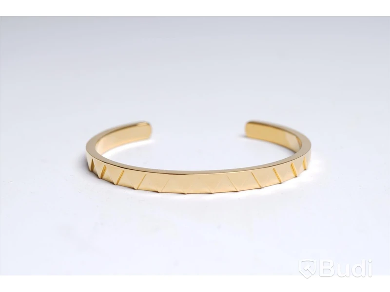 Armband - guldpläterat, strl. M, GTG Cuff, Skultuna. Ny.