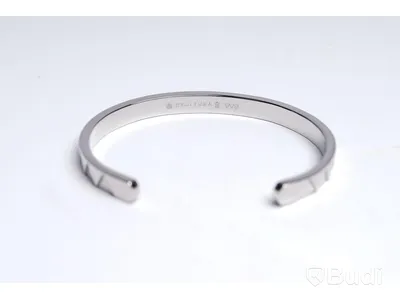 Armband - polerat stål, strl. S, GTG Cuff, Skultuna. Ny.