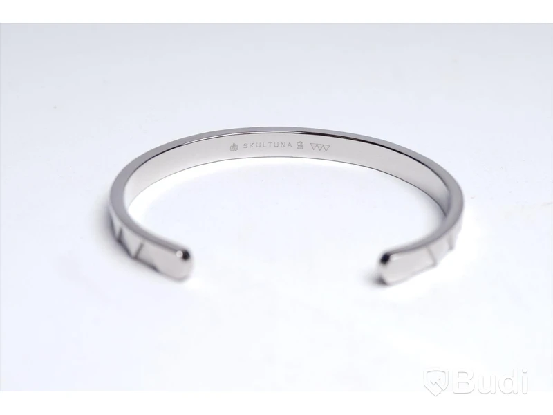 Armband - polerat stål, strl. S, GTG Cuff, Skultuna. Ny.