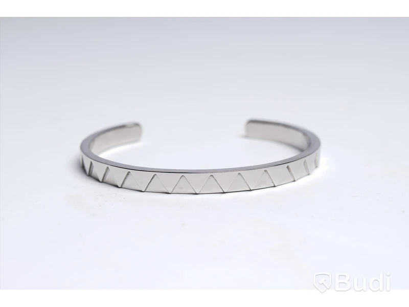Armband - polerat stål, strl. S, GTG Cuff, Skultuna. Ny.