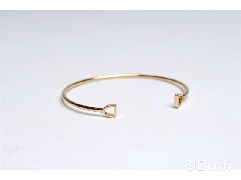 Armband - guldpläterat, strl. S, GTG Stirrup Cuff, Skultuna. Ny.