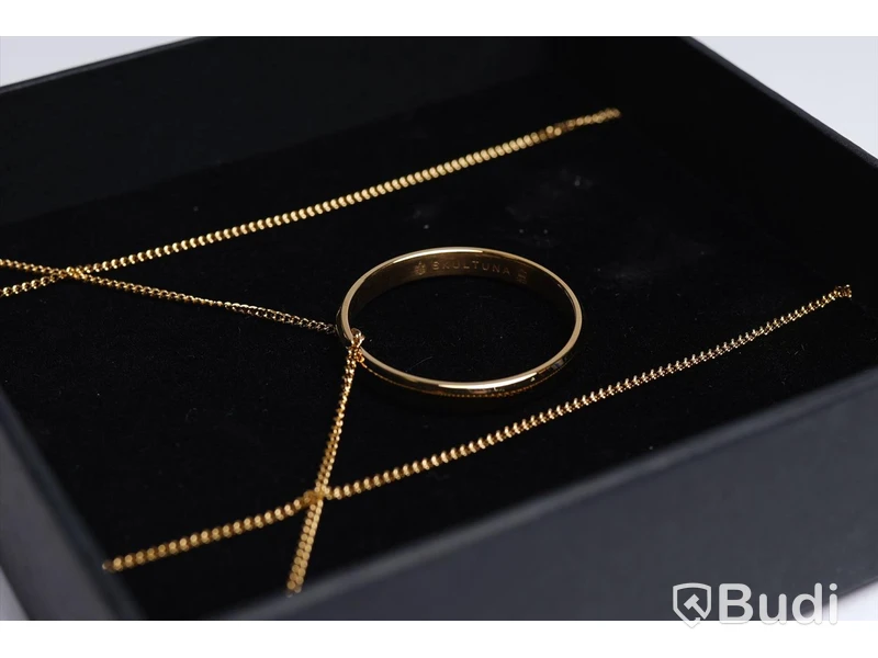 Halsband - guldpläterat, 70 cm, ICON Necklage, Skultuna. Ny.