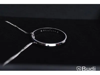 Halsband - polerat stål, 70 cm, ICON Necklage, Skultuna. Ny.