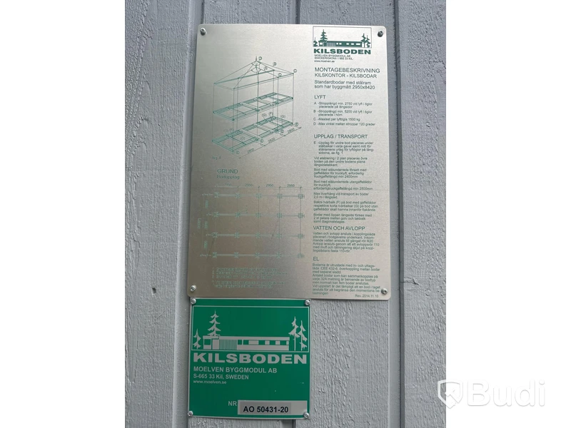 Manskapsbod med kontor/fikarum Moelven kilsboden 860x290 cm