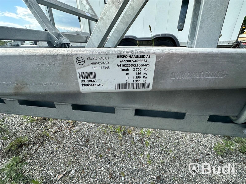 Släpvagn RESPO, 2700S442T210, 2020
