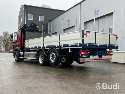Brädgårdsbil DAF CF 370  FAN -2018 | Palfinger PK 19.001 - EXPORT momsfri försäljning inom EU. Regnr: SHG508, Chassi no: XLRASM4100G197085 - Köpare: SALPER IMPORT TRUCKS S.L, VAT ESB321305179 , Land: Spain, Intrastat HS code: 87044399, Vikt: 12940 kg