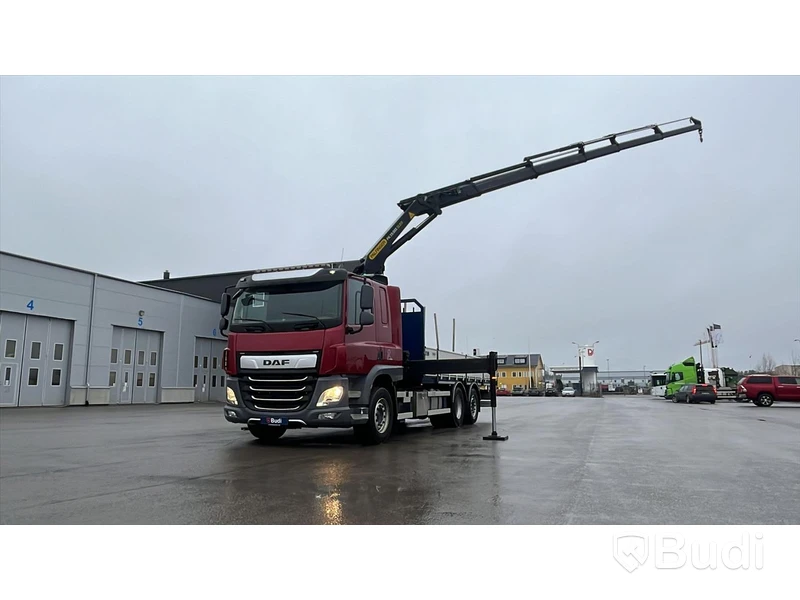 Brädgårdsbil DAF CF 370  FAN -2018 | Palfinger PK 19.001 - EXPORT momsfri försäljning inom EU. Regnr: SHG508, Chassi no: XLRASM4100G197085 - Köpare: SALPER IMPORT TRUCKS S.L, VAT ESB321305179 , Land: Spain, Intrastat HS code: 87044399, Vikt: 12940 kg