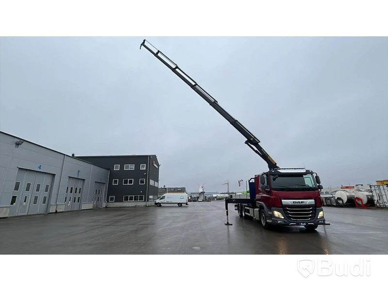 Brädgårdsbil DAF CF 370  FAN -2018 | Palfinger PK 19.001 - EXPORT momsfri försäljning inom EU. Regnr: SHG508, Chassi no: XLRASM4100G197085 - Köpare: SALPER IMPORT TRUCKS S.L, VAT ESB321305179 , Land: Spain, Intrastat HS code: 87044399, Vikt: 12940 kg