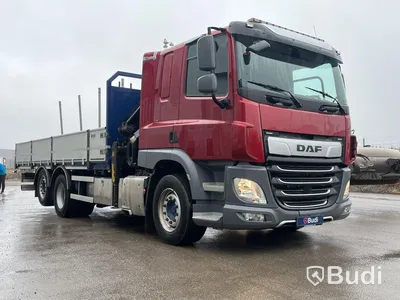 Brädgårdsbil DAF CF 370  FAN -2018 | Palfinger PK 19.001 - EXPORT momsfri försäljning inom EU. Regnr: SHG508, Chassi no: XLRASM4100G197085 - Köpare: SALPER IMPORT TRUCKS S.L, VAT ESB321305179 , Land: Spain, Intrastat HS code: 87044399, Vikt: 12940 kg