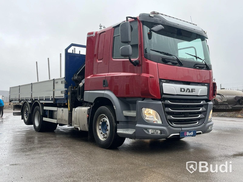 Brädgårdsbil DAF CF 370  FAN -2018 | Palfinger PK 19.001 - EXPORT momsfri försäljning inom EU. Regnr: SHG508, Chassi no: XLRASM4100G197085 - Köpare: SALPER IMPORT TRUCKS S.L, VAT ESB321305179 , Land: Spain, Intrastat HS code: 87044399, Vikt: 12940 kg