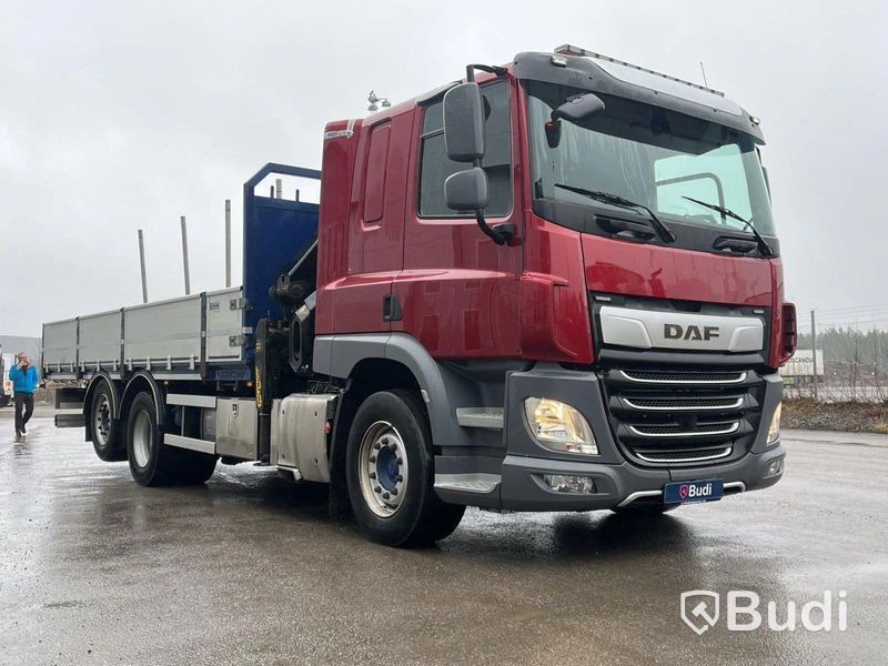Brädgårdsbil DAF CF 370  FAN -2018 | Palfinger PK 19.001 - EXPORT momsfri försäljning inom EU. Regnr: SHG508, Chassi no: XLRASM4100G197085 - Köpare: SALPER IMPORT TRUCKS S.L, VAT ESB321305179 , Land: Spain, Intrastat HS code: 87044399, Vikt: 12940 kg