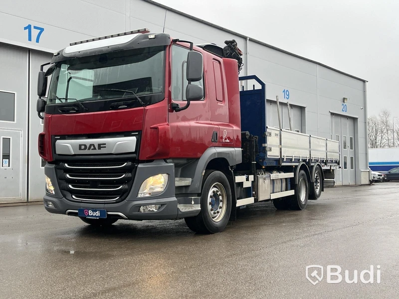 Brädgårdsbil DAF CF 370  FAN -2018 | Palfinger PK 19.001 - EXPORT momsfri försäljning inom EU. Regnr: SHG508, Chassi no: XLRASM4100G197085 - Köpare: SALPER IMPORT TRUCKS S.L, VAT ESB321305179 , Land: Spain, Intrastat HS code: 87044399, Vikt: 12940 kg
