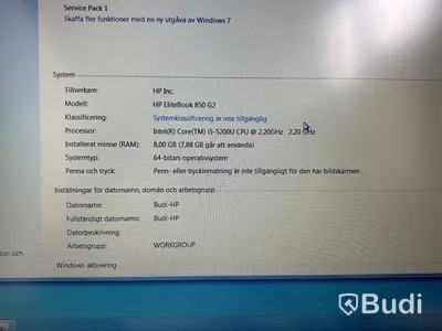 Bärbar dator HP EliteBook 850 G2