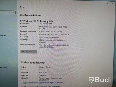 HP ProDesk 400 G5 Mini med 23” monitor
