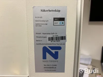 Säkerhetsskåp Safir 16 (SSF 3492)
